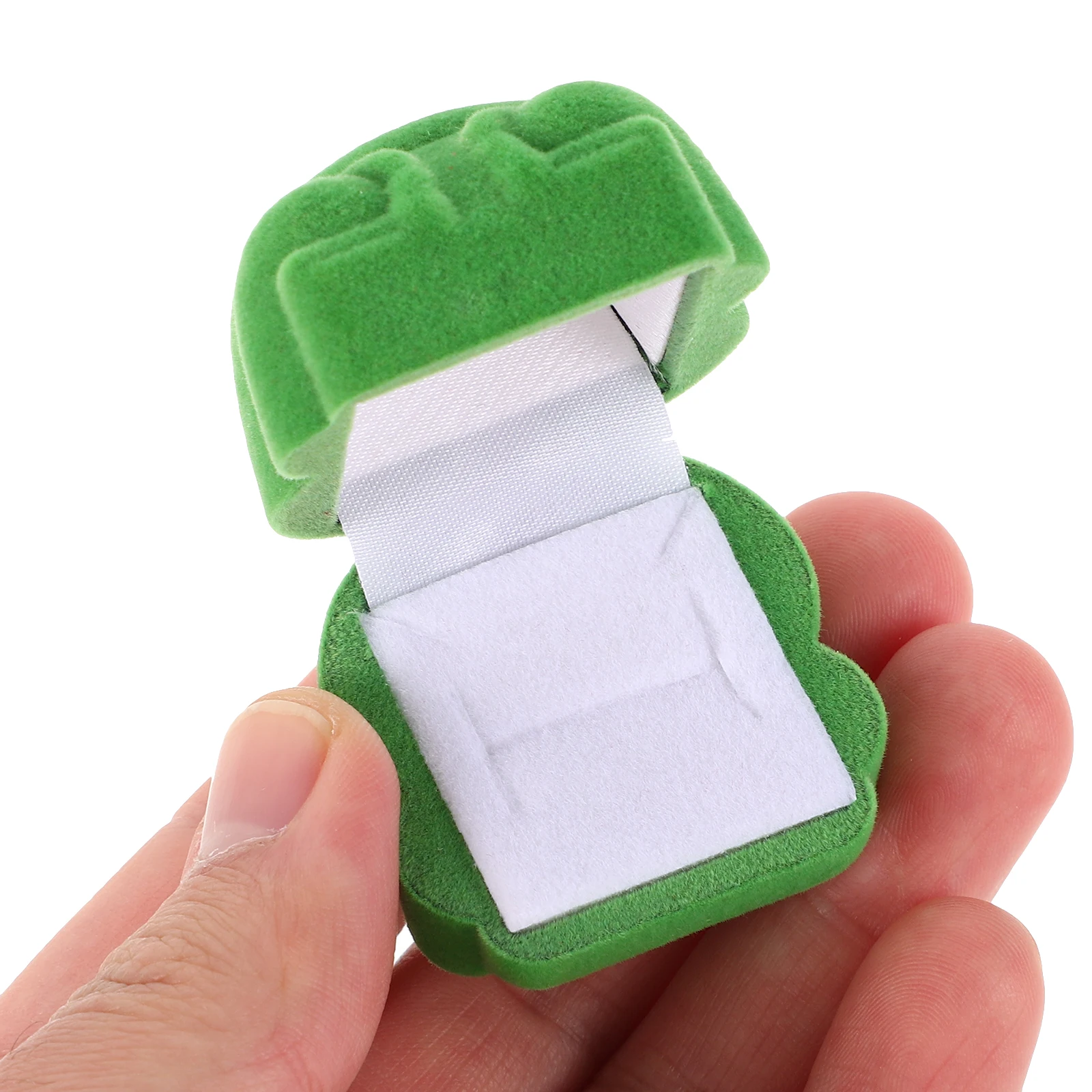 2 قطعة صندوق مجوهرات الضفدع الأخضر الإبداعي لتخزين الخواتم والأقراط صندوق الكنز الصغير مجوهرات زخارف الضفدع