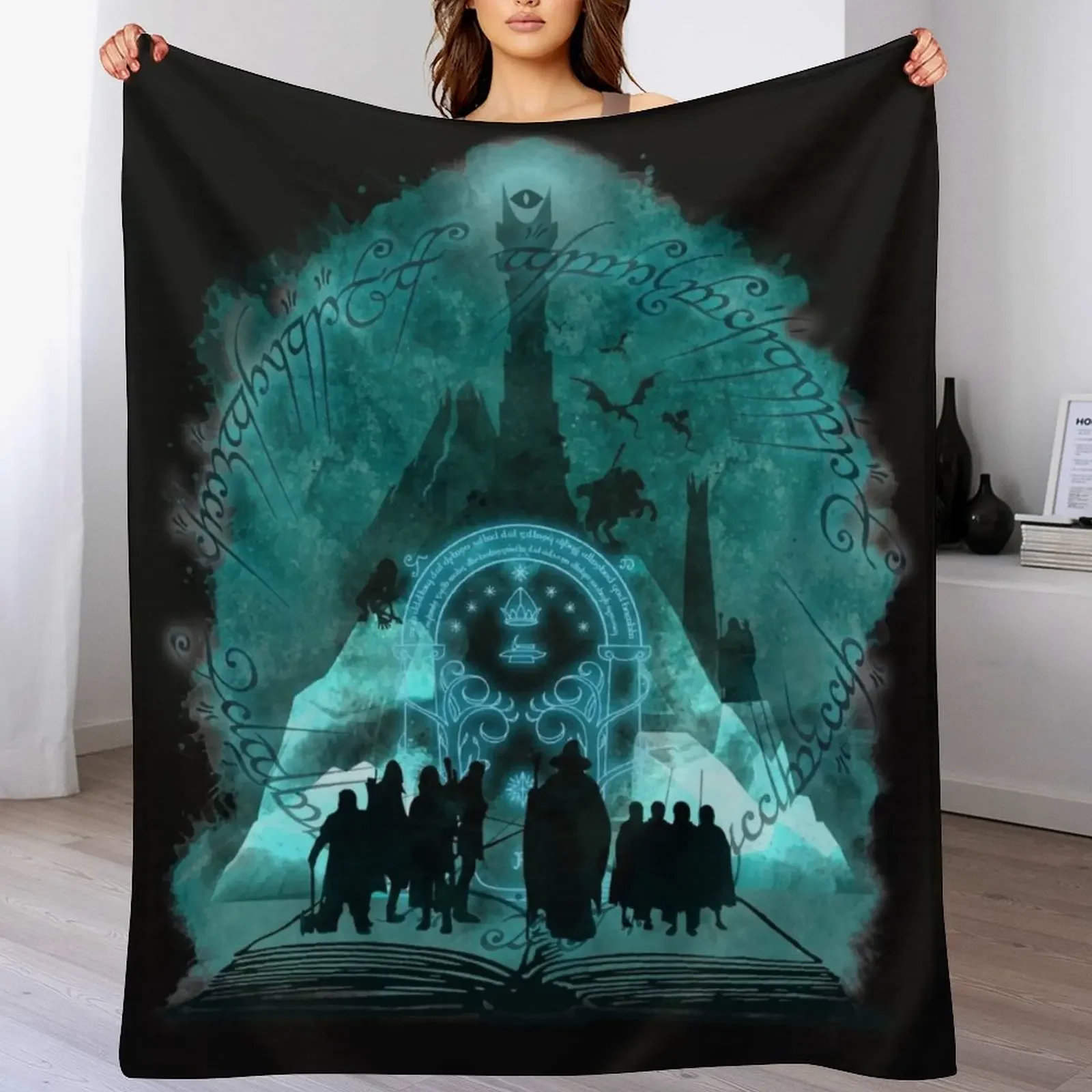 The Fellowship of the Ring Throw Blanket Soft Big For Sofa Thin christmas decoration Blankets