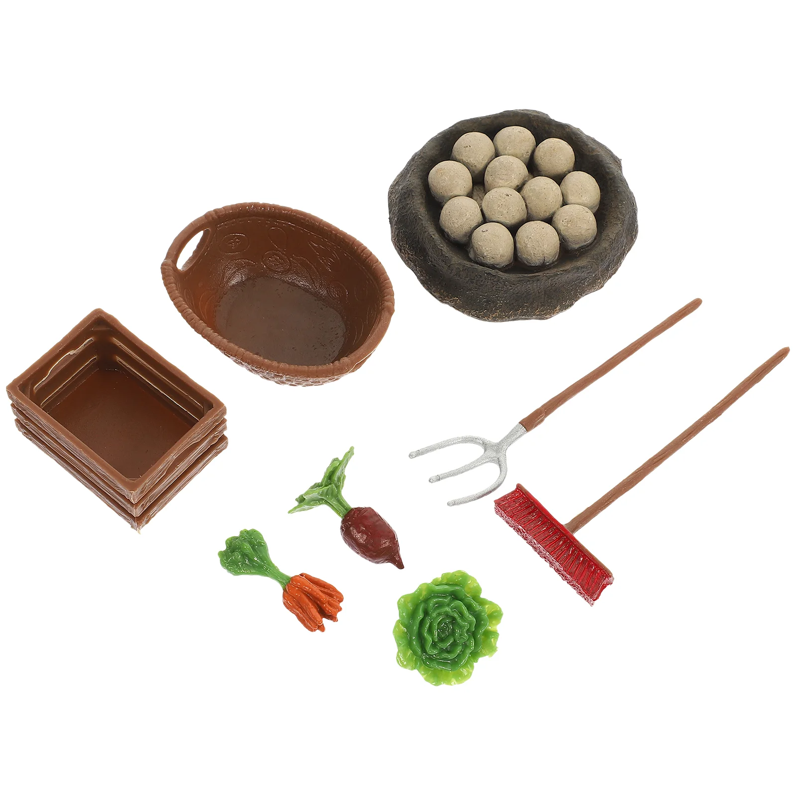 Simulation Farm Ornaments Tool Models Photo Props Farming Toys Elements Plaything Sand Table Landscaping Mini Vegetable Statues