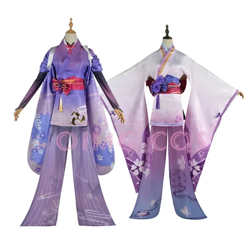 Genshin-Disfraz de Raiden Makoto Baal de impacto, uniforme de Carnaval para adultos, peluca de Anime, mascarada de Halloween, Raiden Shogun Beelz ujfj