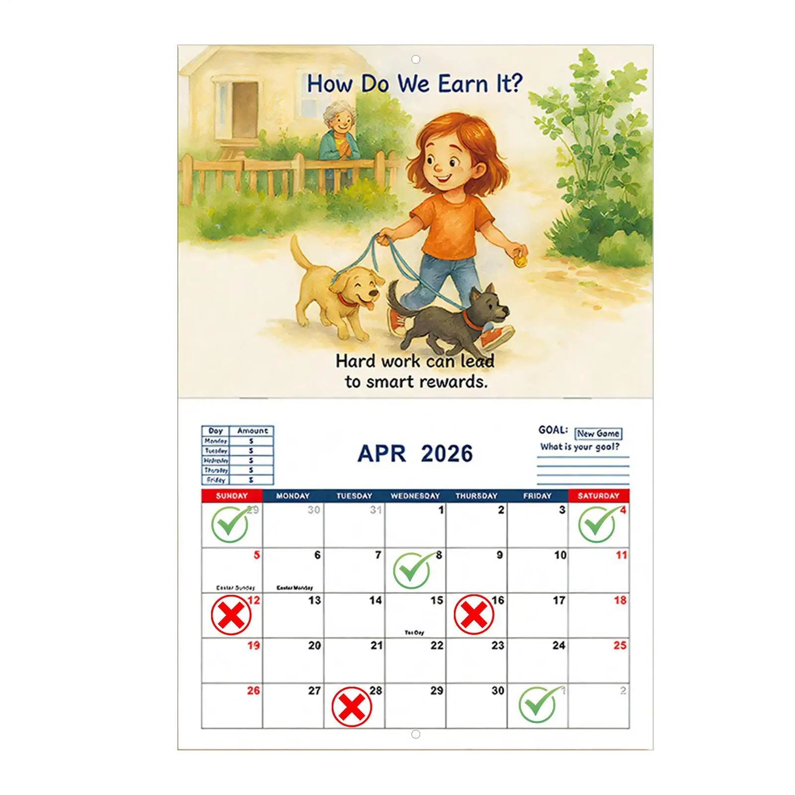 

Kids Money Management Calendar 2026 Parent-Child Financial Education Calendar Interactive Educational STEM Learning Tool For