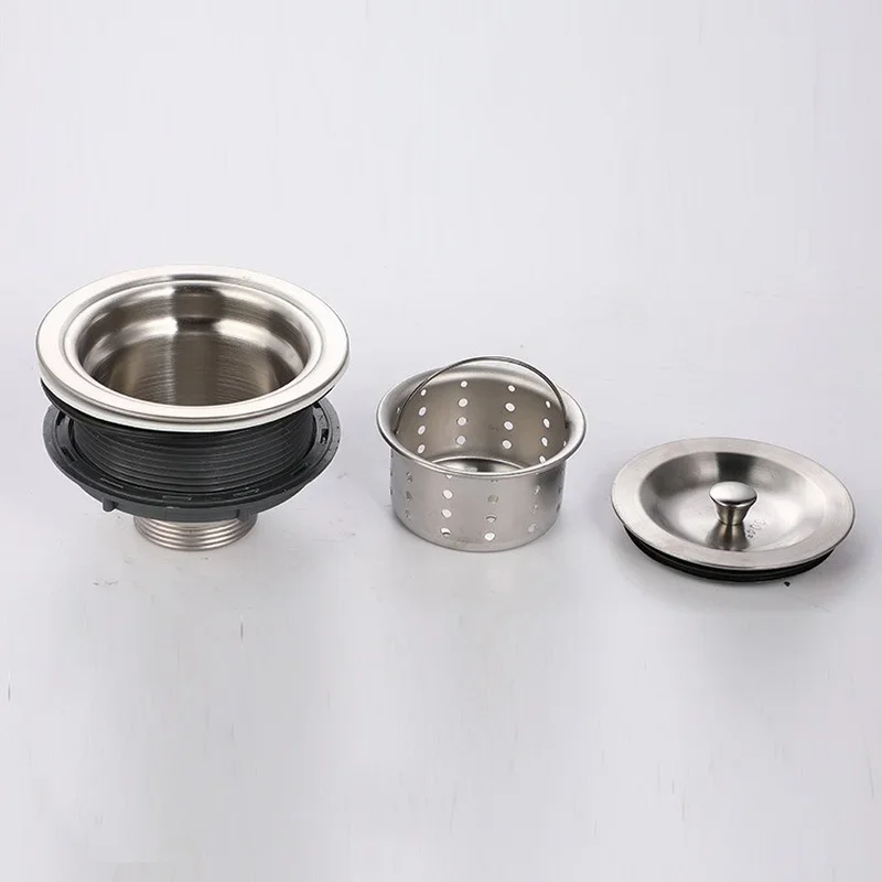 1PC Stainless Steel Sink Drain Basin Drainer Waste Strainer Plug Removable Waste Basket Sealing Lid Kitchen Bathroom Accessories