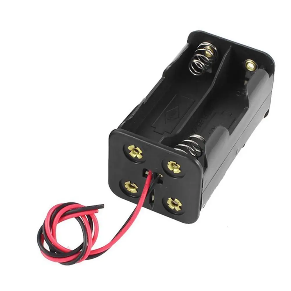 4 * AA Batteries With Wire Leads Double-deck Holder Case Battery Storage 4 x AA Battery Back Battery Case AA Battery Holder