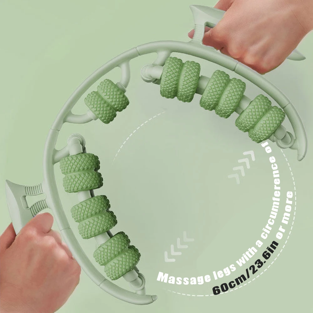 

1 шт., 26-колесный роликовый массажер для мышц с круглыми зажимами для ног — 360-ролик для ног, шеи, рук, расслабления рук — спорт в помещении, йога
