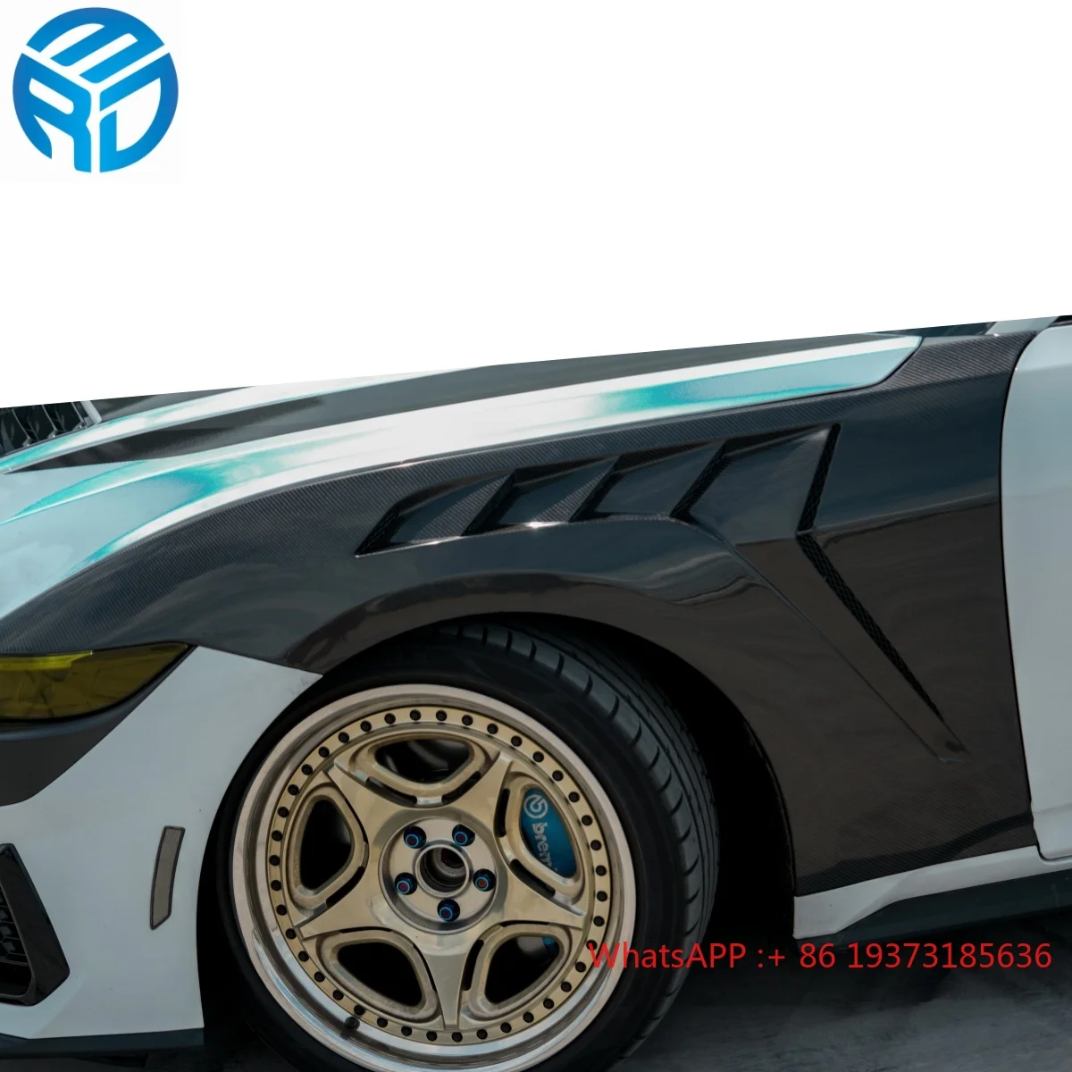 

MRD Carbon Fiber Fenders for Ford Mustang S650 GTD 2024 Real Carbon Fiber Side Fender Regular Style .