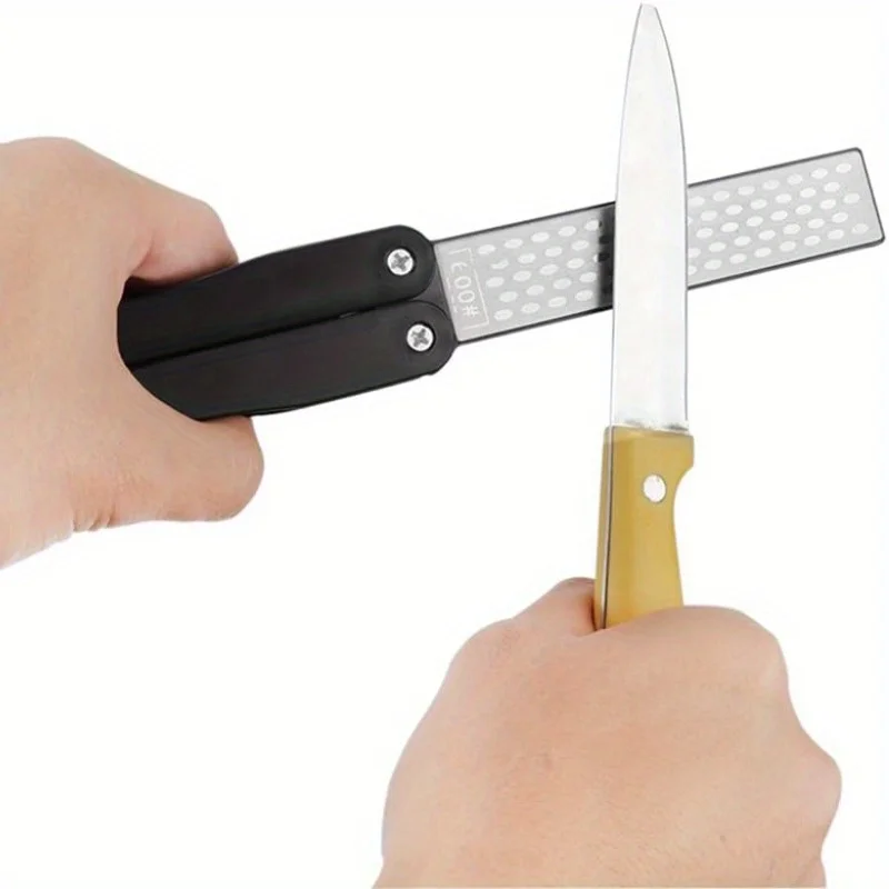 Diamond Knife Sharpener Portable Folding Sharpening Stone Mini Quick Sharp Tool for Household Outdoor Camping Use