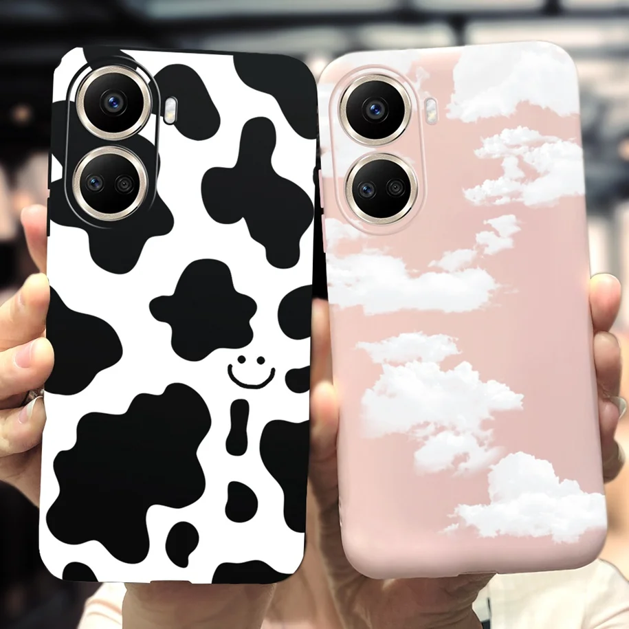 For Huawei Nova 10 SE Case 2022 Cute Cloud Cow Painted Silicone Cover For Huawei Nova10 SE 2022 BNE-LX1 BNE-LX3 Phone Case Coque