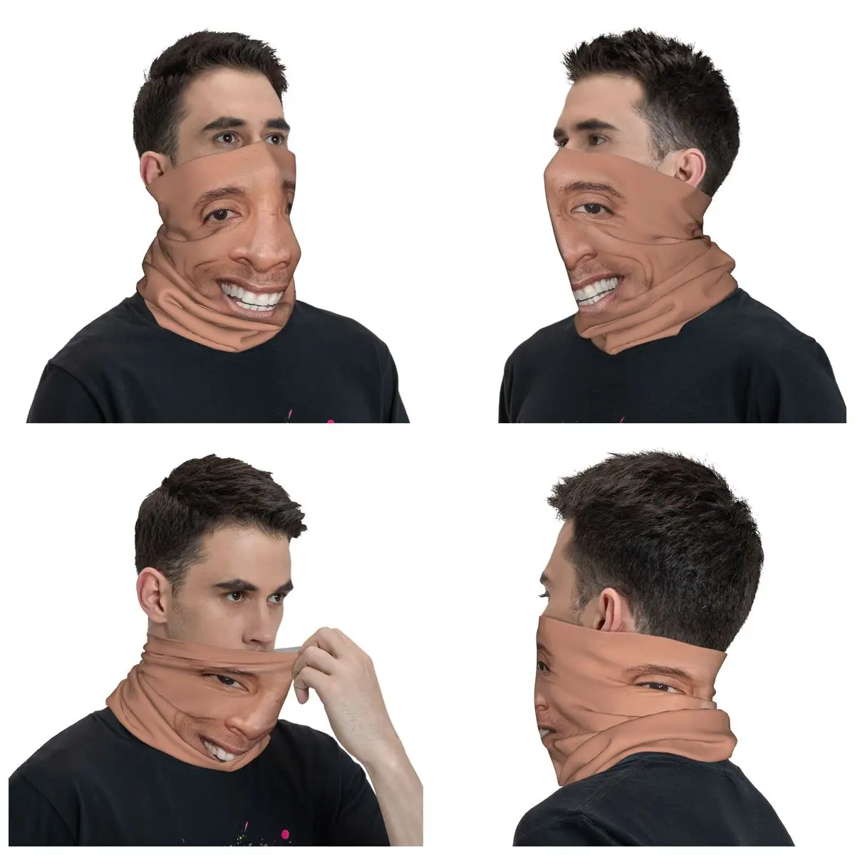 The Rock Face Bandana Neck Gaiter Printed Dwayne American Actor Johnson Mask Scarf Warm Face Mask Outdoor Sprots Unisex Adult