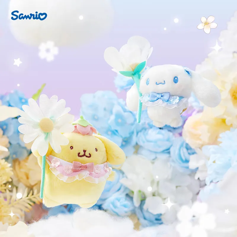 Sanrio Elf Фантастическая серия, плюшевая игрушка, пряжка для ключей Hello Kitty Cinnamoroll, брелок для ключей Kuromi My Melody Pom Purin, подвеска