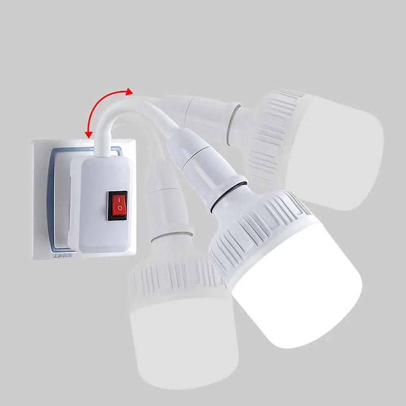 Base lampada E27 Curva flessibile Presa luce da parete Adattatore Spina Interruttore Portalampada Portalampada 220V