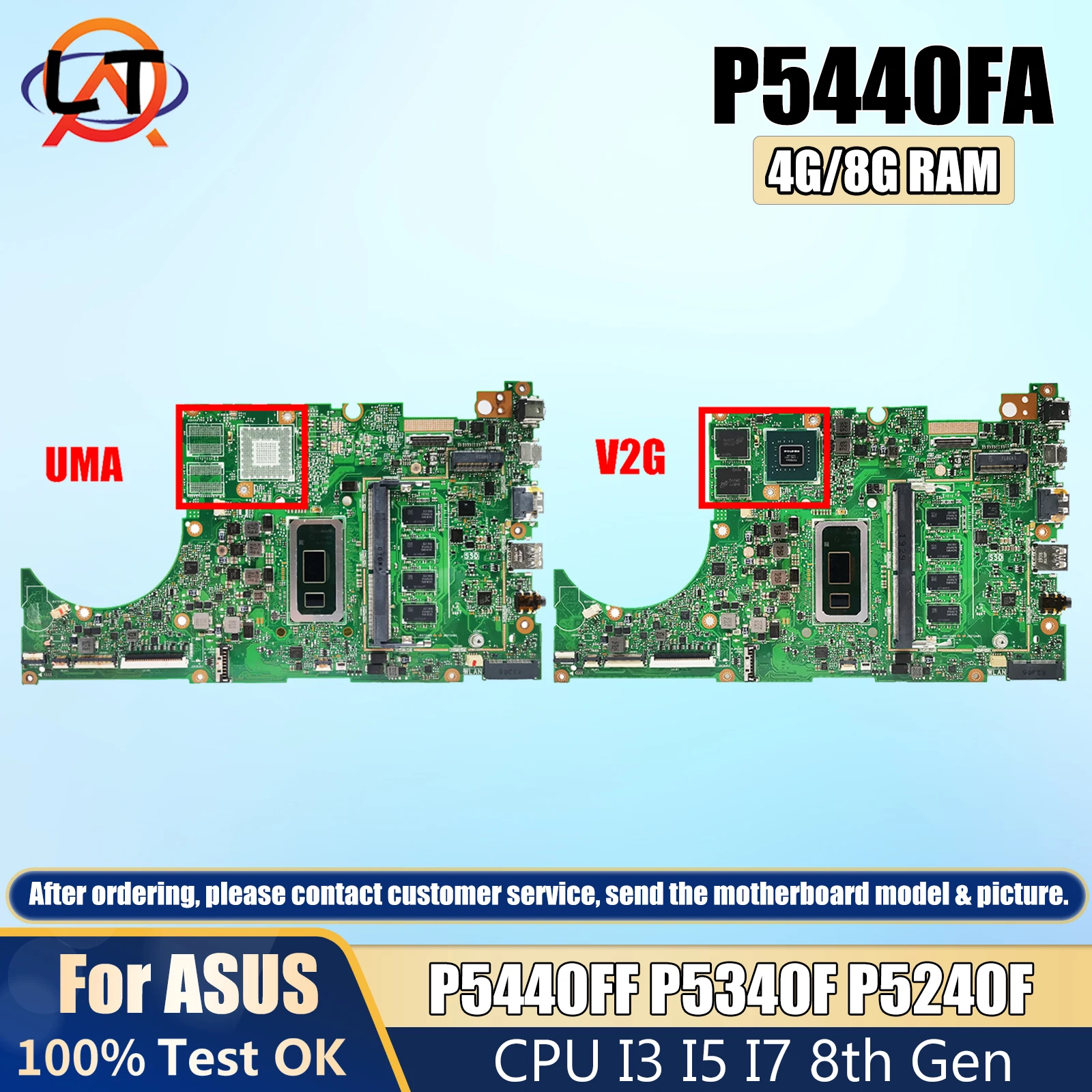 

P5440FA/P5440U ASUS Laptop Mainboard P5440F P5440FF P5340F P5240F Motherboard CPU I3 I5 I7 8th Gen 4G/8G RAM DDR4