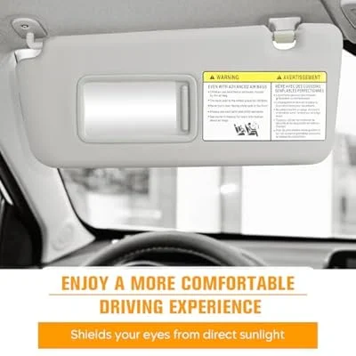 

Left & Right Driver Side Car Sun Visor Fit for Toyota RAV4 2006-2013 with W/Vanity Light Relace# 74320-42501-B2 Car Sun Visors