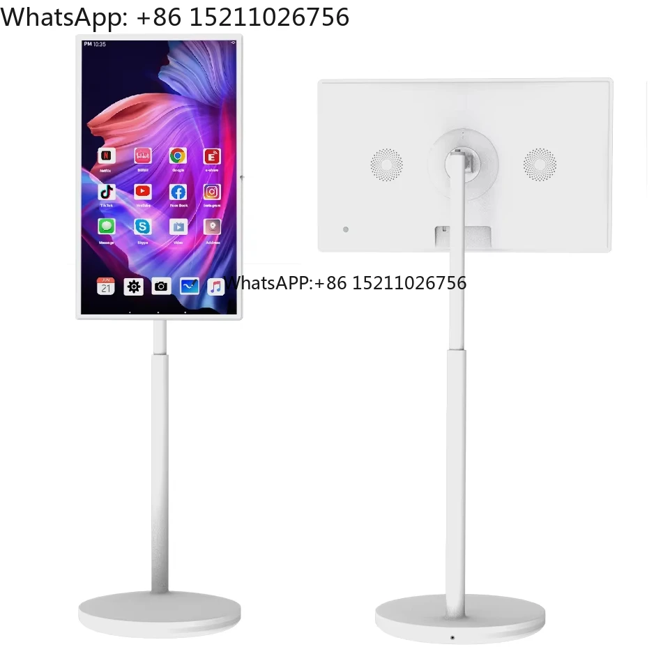 Wholesale 32 Inch Mobile Smart Tv 4K Wireless Moveable Android Interactive Display Indoor Portable Smart Tv on Wheels