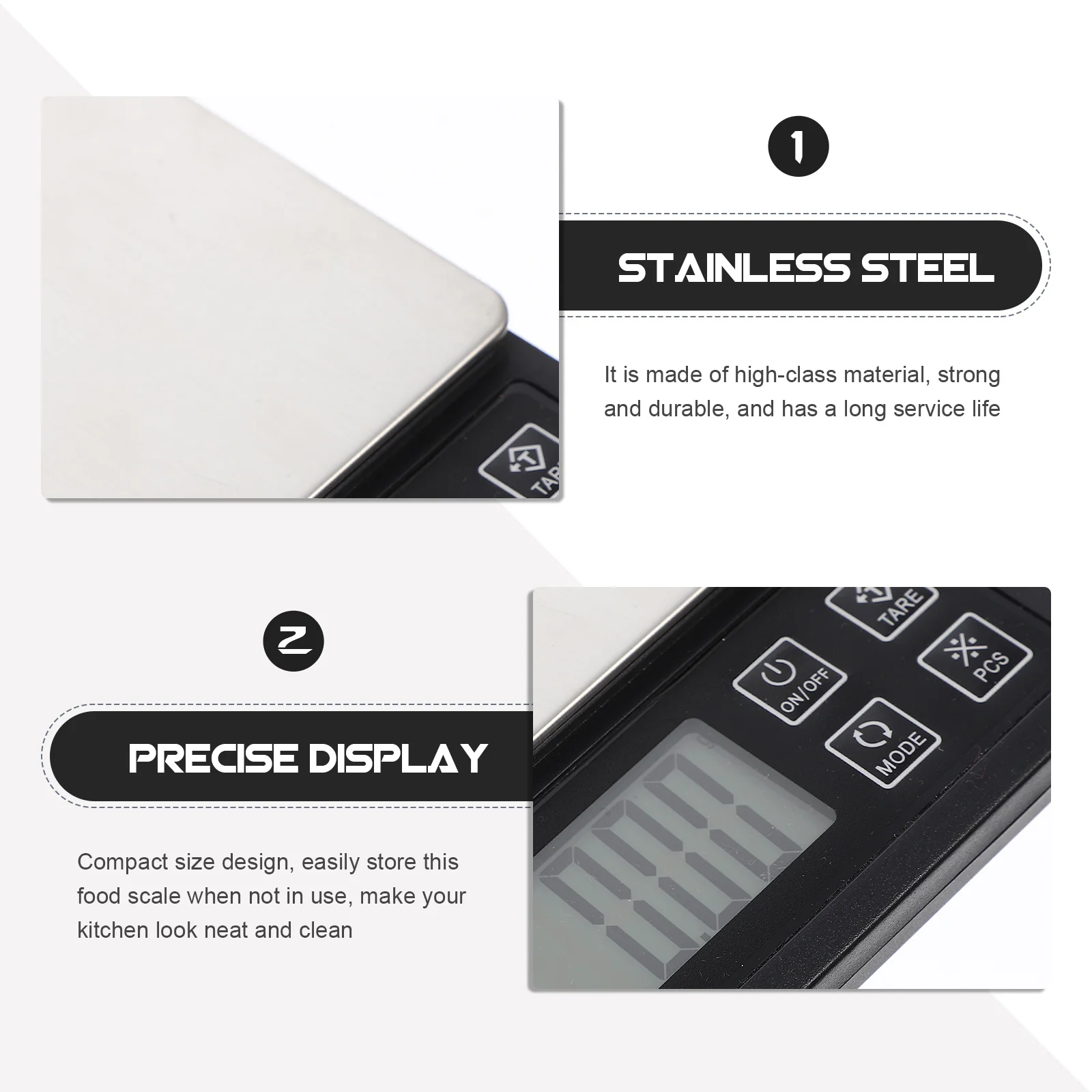 

1Set Electronic Kitchen Scale High Precision Multi-Function Scale for Baking Cooking Baby Food Jewelry Weighing