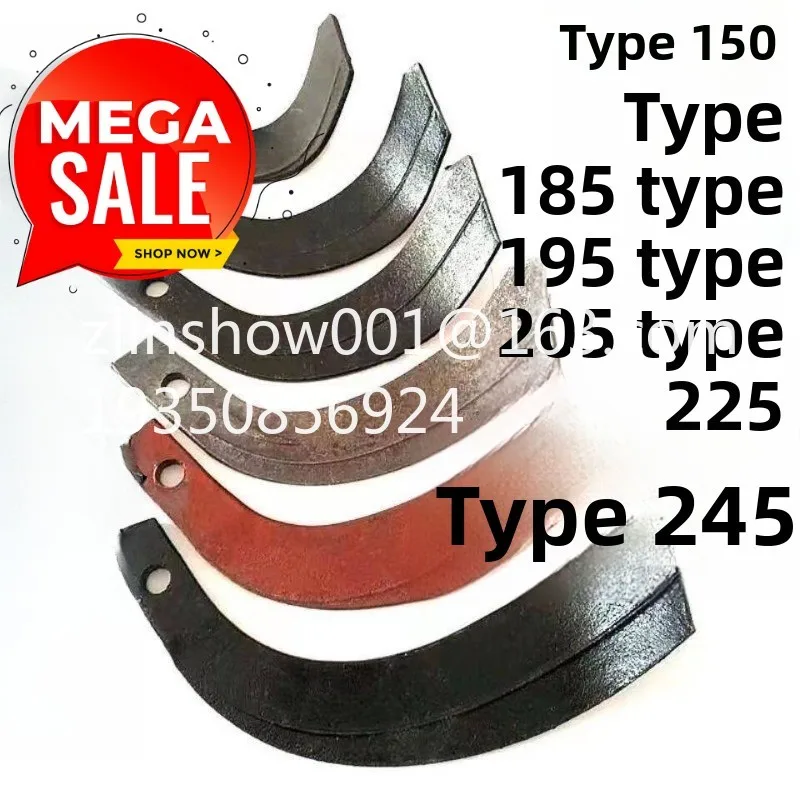 Soil turning rotary tillage wear-resistant blade soil cutter trencher soil loosening cutter 245 micro tiller accessories