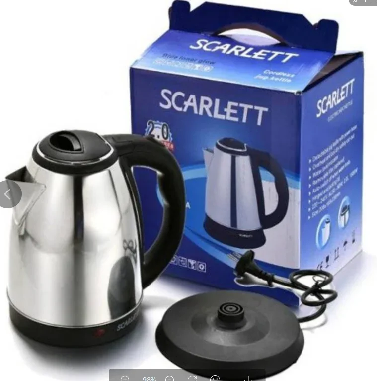 AilesTecca Electric Kettle 2L Water Kettle New Design 2.0L 360 Degree Rotational Base Stainless Steel Electric Water Kettle