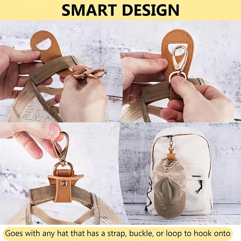 Travel Hat Clip Leather Simple Golf Baseball Hat Clip Summer