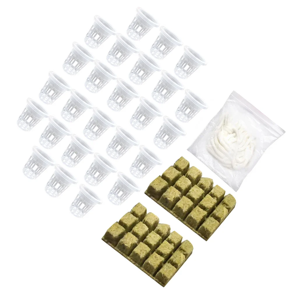 1 مجموعة المائية تنمو المقابس مكعبات الركيزة بدون تربة مع أكواب لشتلات زهور الخضروات الداخلية زراعة حديقة في الشرفة #6