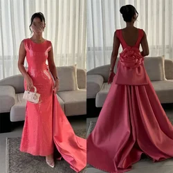 Vestido de noche personalizado, vestido de fiesta con tirantes finos, corte en A, largo hasta el suelo, espalda abierta, lazo de cinta, ocasión a medida Es Saudi