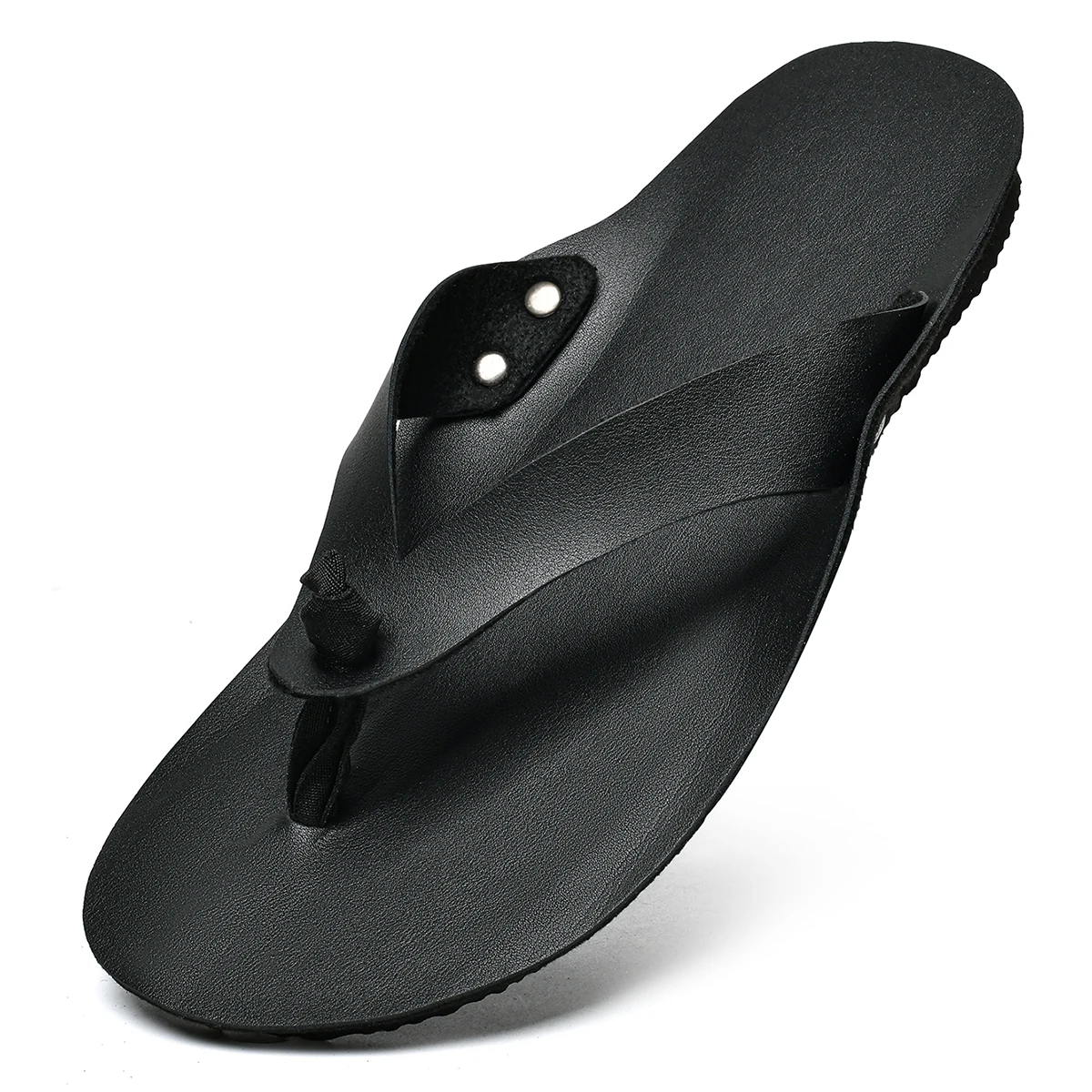 Men's Wide Width Flip Flops, Bunion Swollen Feet Thong Sandals, Microfiber Leather Casual Walking Slippers Plus Size EU38-47