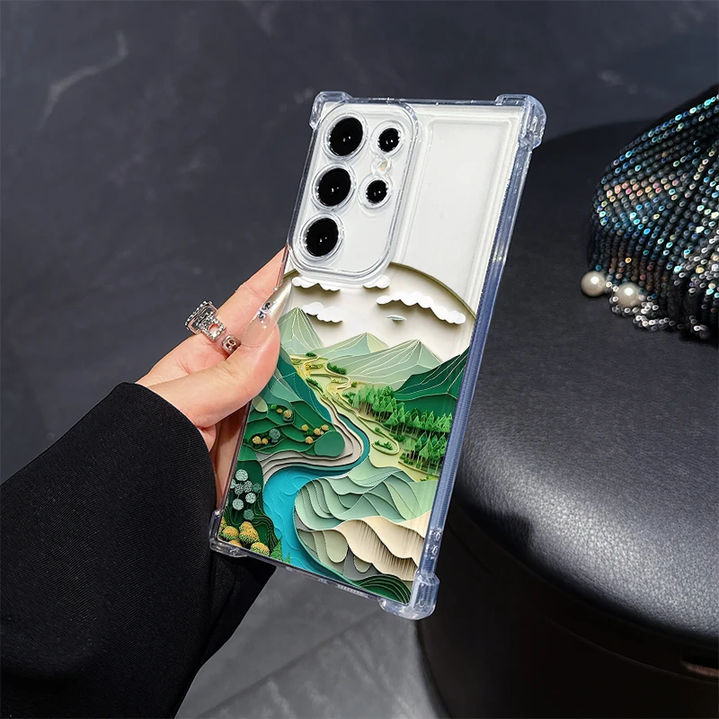 Warm atmosphere Phone Case for Samsung Galaxy S25 Ultra S20 FE S21 S22+ S23 Plus S24 S26 Edge Cases Transparent Soft Covers