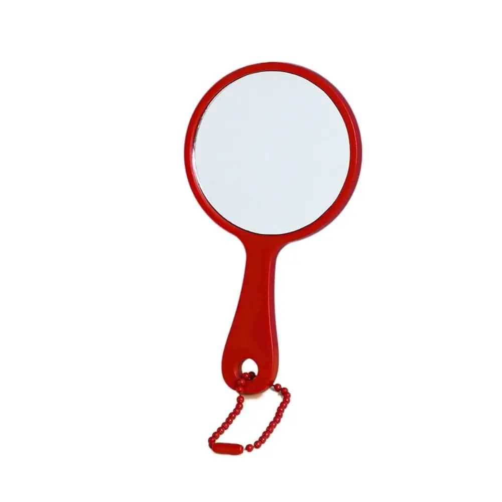 Hanging Compact Mirror with Key Ring Mirror Pendant Keyring Charms Pocket Mirror Single Side High-definition Makeup Mirror