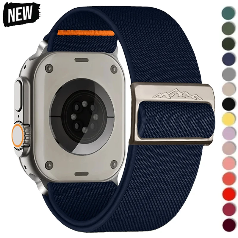 Armband für Apple Watch Band Ultra 49mm 46mm 42 41mm 38mm 40 45 44mm Breites Nylonband für iWatch Series 11 10 9 SE 8 2 Correa Armband