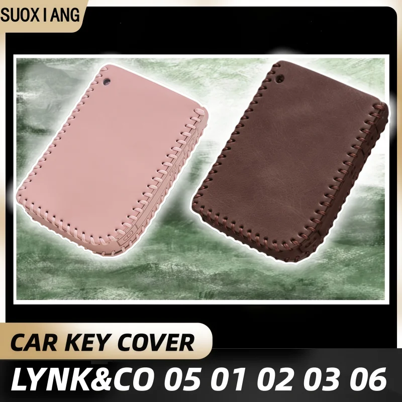 

New Leather Car Key Case Cover for LYNK&CO 05 09 01 06 02 03 Protector Holder Shell Key Case Auto Keychain Accessories