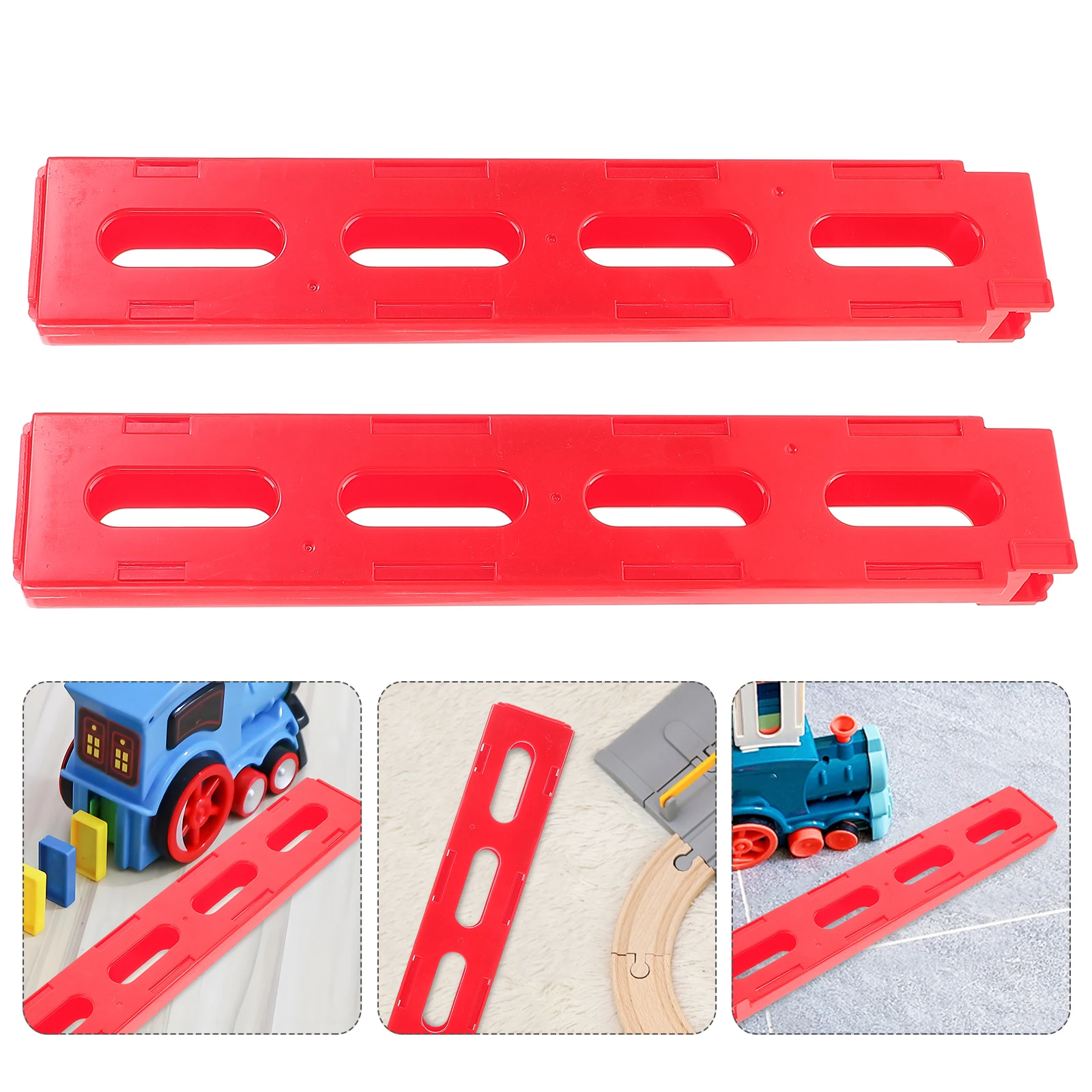 

2 Pcs Domino Automatic Train Tables for Adults Extension Blocks Kids Grips Racks Clips Holders Toys