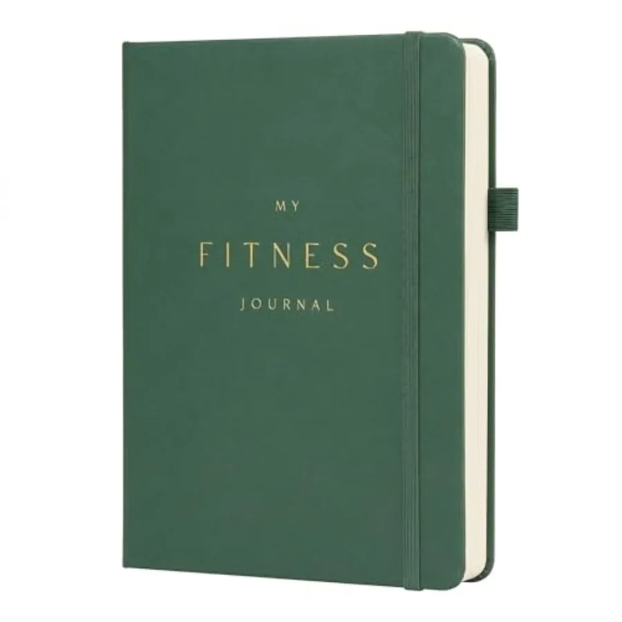 

Workout and Food Journal Fitness Journal with Daily Diet Tracker and Gym Exercise Log Book for Men and Women Undated, A5 Size,