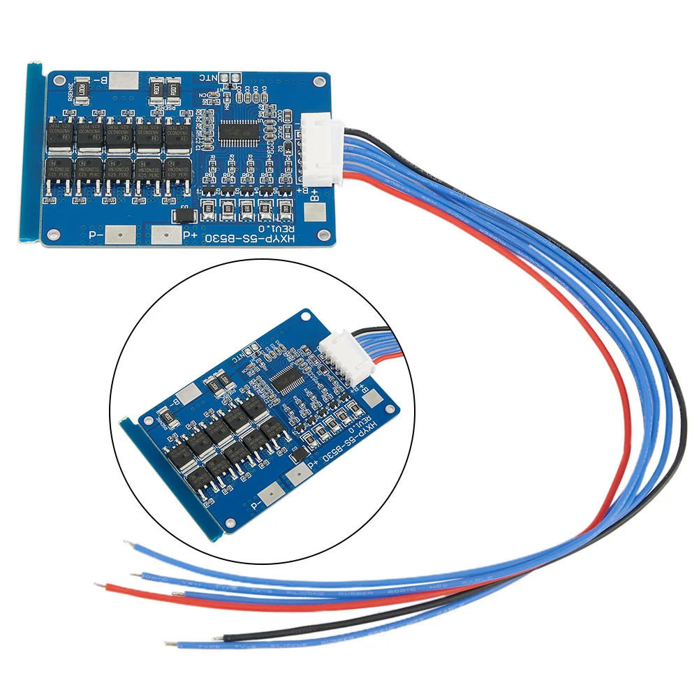

Плата защиты аккумуляторов 5S 18V 21V 30A профессионального класса с кабелем для электроинструментов