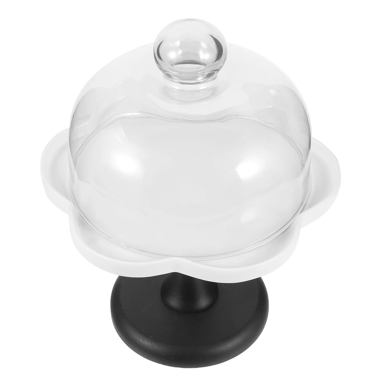 

Стеклянная подставка для торта с куполообразным дизайном на ножках, гладкая полировка для торта, кекса, десерта, фруктов, идеальная вечеринка, свадьба, день рождения