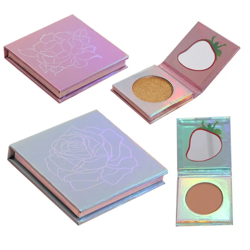 Palette surligneur/blush/correcteur personnalisée, couleur unique, scintillante et brillante, facile à colorer, longue durée, maquillage pour le visage, en vrac