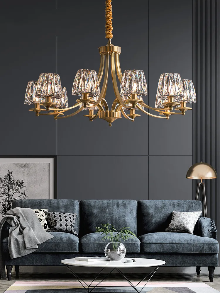 

Modern American Light Luxury Ceiling Chandelier Pendant Light for Indoor Dining Living Room Lighting Hanging Lamp Fixture Lustre