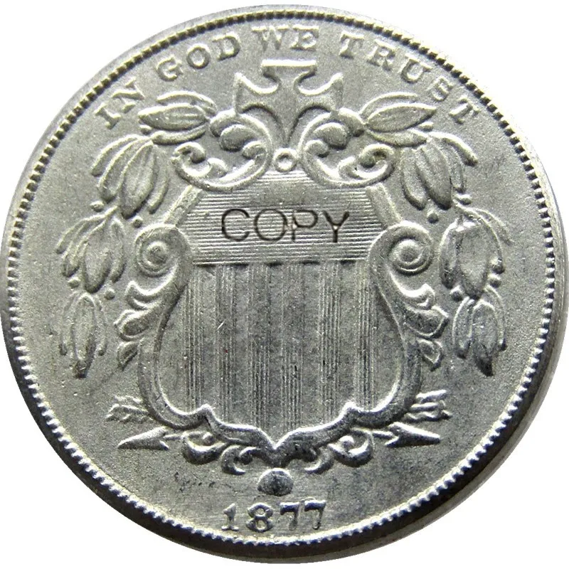 US 1877 scudo nichel cinque centesimi copia moneta decorativa