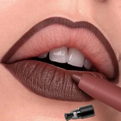 16Colors Lipliner Pencil Waterproof Nude Brown Lip Liner Lipstick Pen Matte Pink Contour Tint Lasting Non-stick Cup Lips Makeup