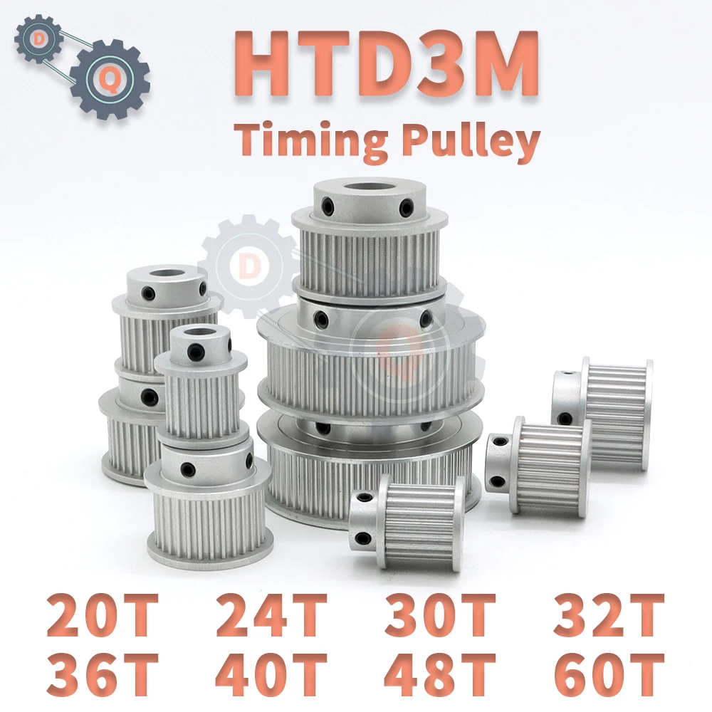 HTD 3M Timing Pulley 20T 30T 40T 60T 3M Pulley 20Teeth 30Teeth 40Teeth 60Teeth Synchronous Belt Width 10/15mm HTD3M Belt Pulley