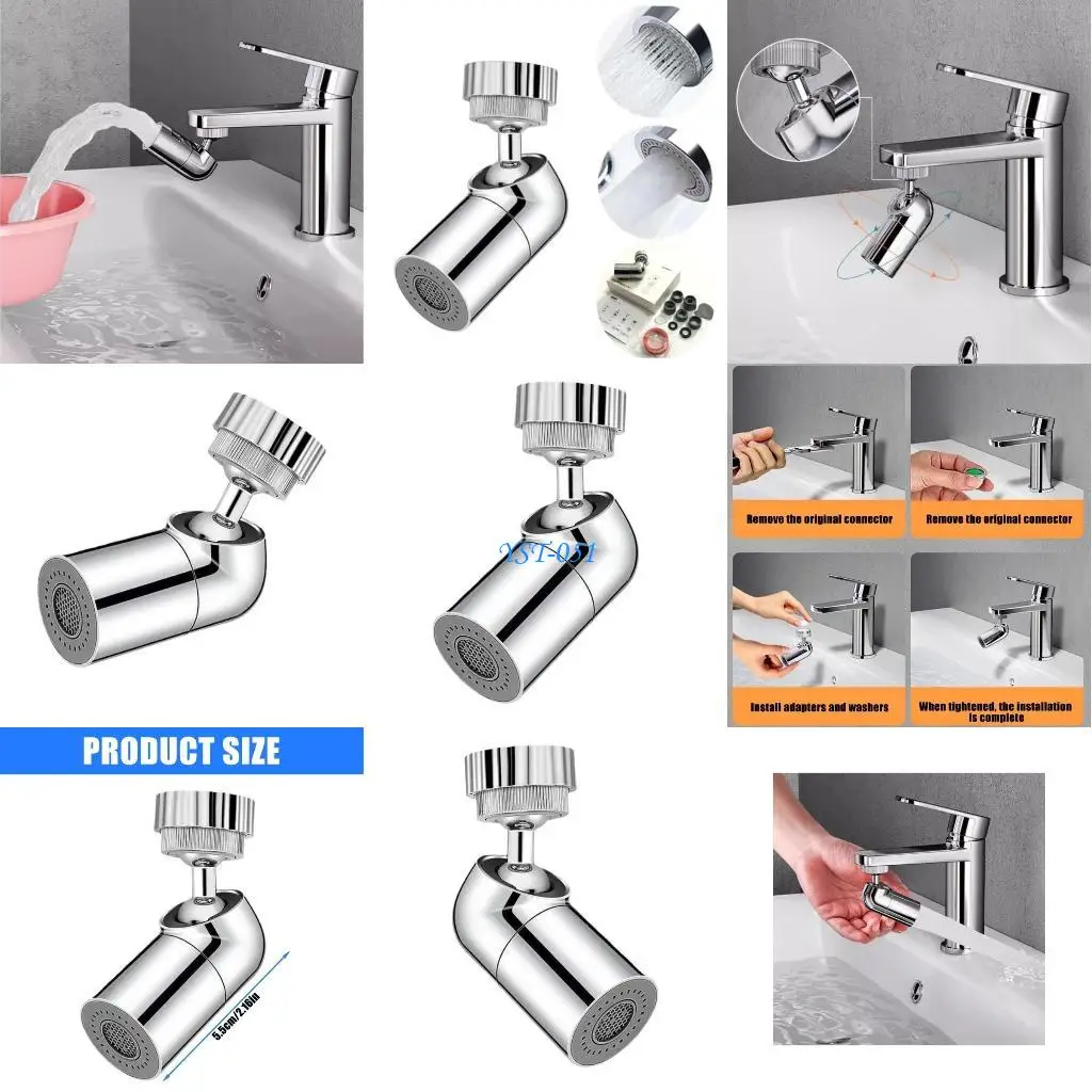 

E15A Tap Extender Universals 720° Swivels Tap Aerator Kitchen Sink Sprayer