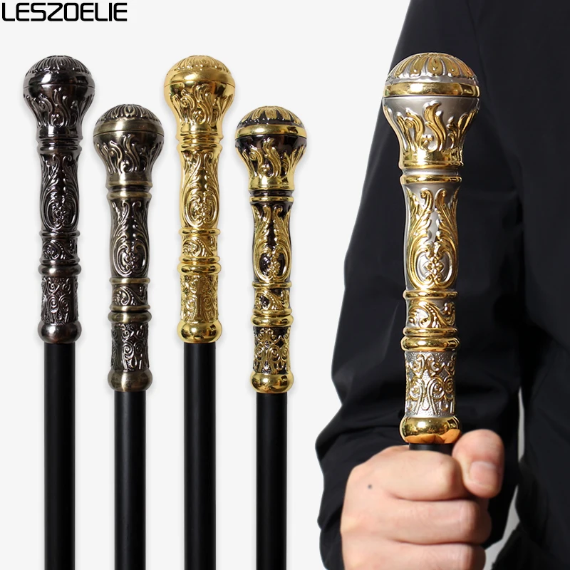 

5 Colors 92cm Luxury Gold Silver Walking Stick Elegant Vintage Detachable Cane for Men And Women Fashionable Party Accessory in