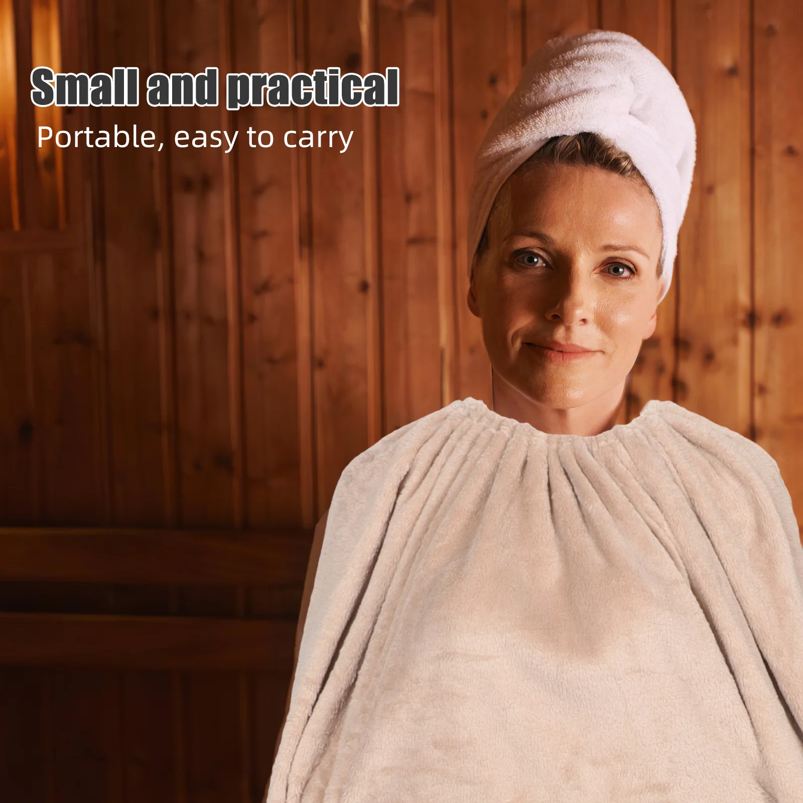 سميكة كامل الجسم ساونا بطانية مريحة الصوف التفاف للمنزل غرفة البخار سبا قابلة لإعادة الاستخدام غطاء العرق منشفة دافئة يمكن ارتداؤها