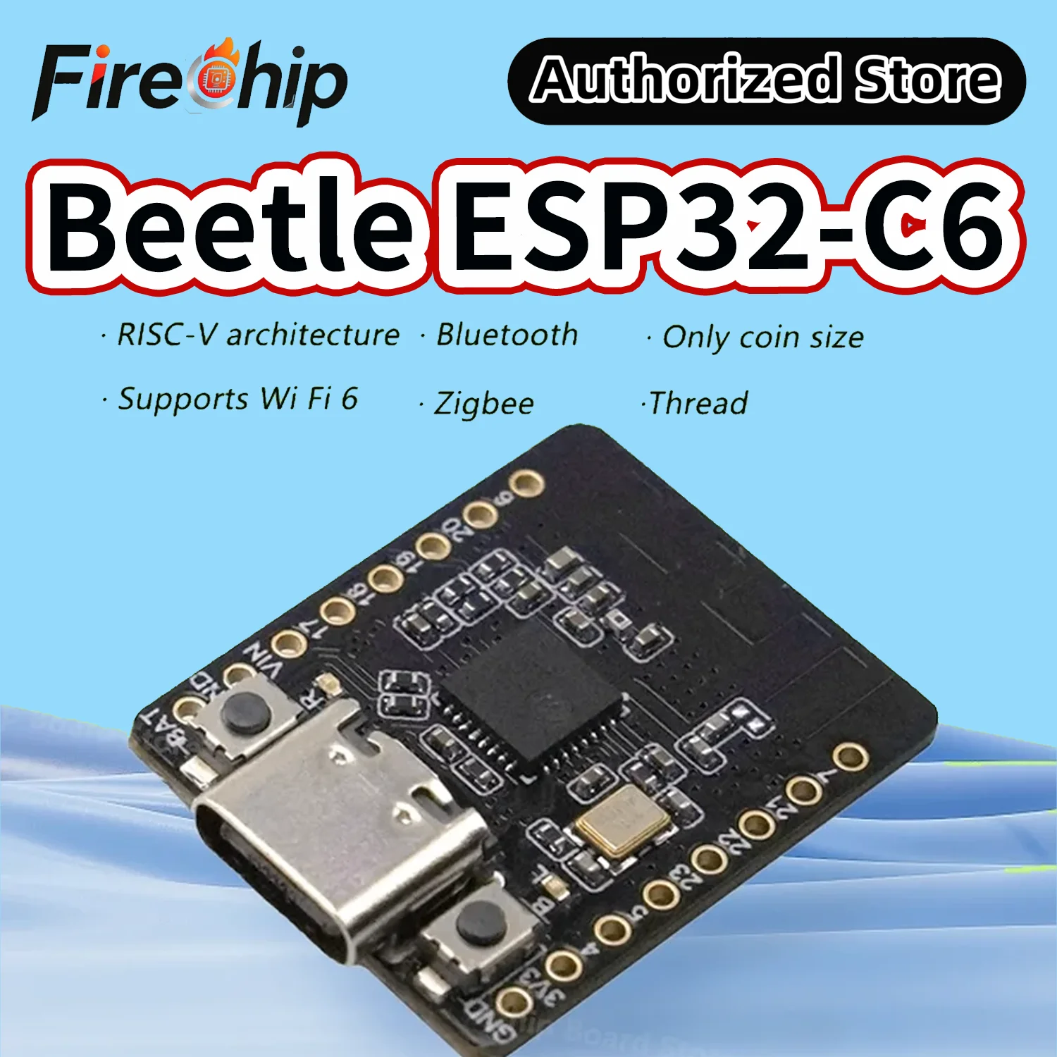 DFRobot Beetle ESP32 C6 Mini IoT Development Board for Wireless Smart Wearable Device Support BLE WiFi Zigbee Thread Matter 2025