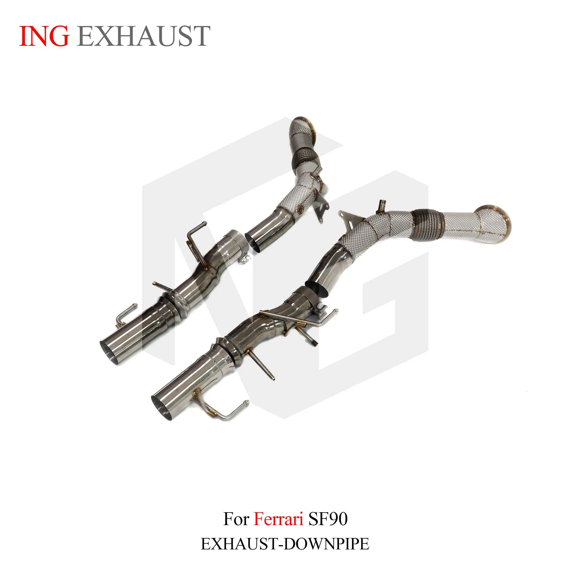 

ING Stainless Steel 304 Exhaust Catalyzed Catback System for Ferrari SF90 3.9L V8 Converter Heat Shield Engine Tube Accessories