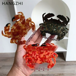 HangZhi Creative Red Crab Large Hair Clip Small Duckbill Hairpin Cute Animal Headwear Hair Jewelry Accessory for Women Girls New