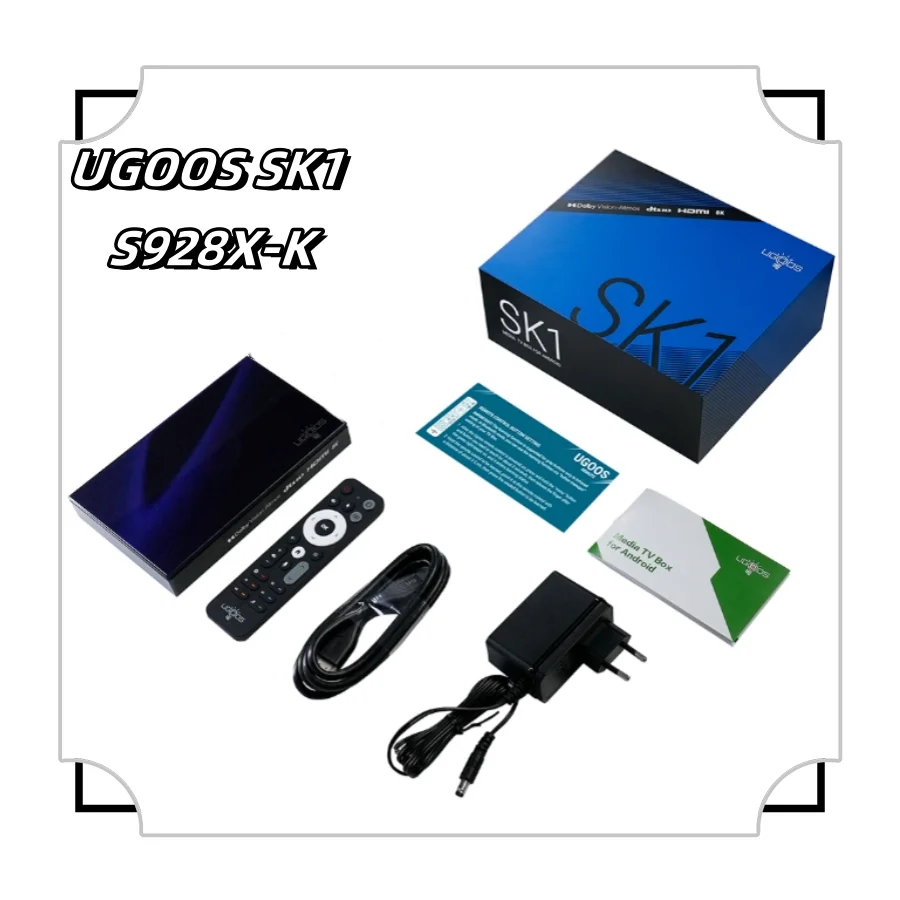 UGOOS SK1 Smart Tv Box Amlogic S928X-K 8GB 128GB eMMC Android11 WIFI6 BT5.2 Set Top Box 4K 8K HDDolby Vision Home Media Player