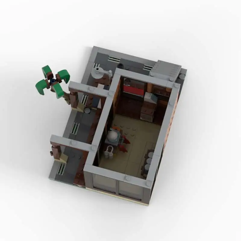 MOC-228347 クリエイティブモジュラーサーファービーチハウスモデルビルディングブロック組み立てシニアレンガのおもちゃ子供のクリスマスギフト