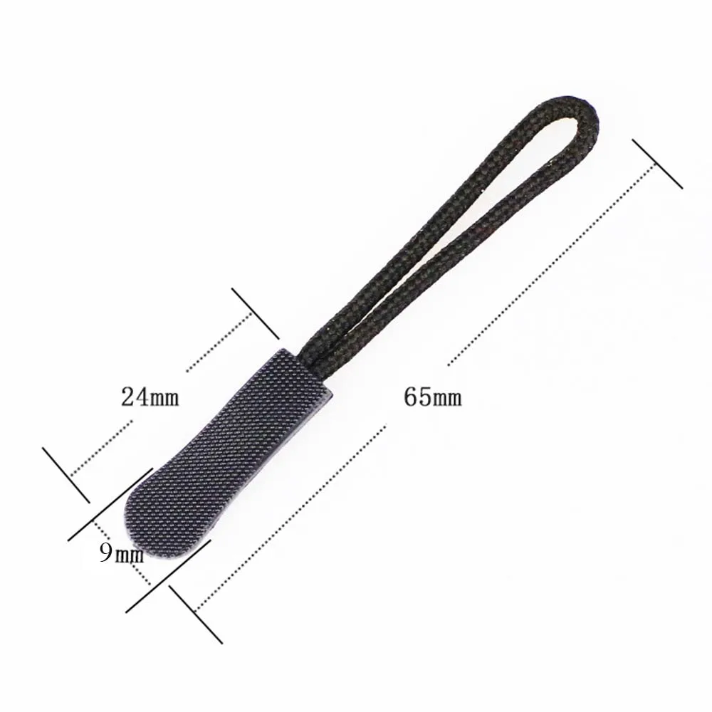 10pcs Zipper Pull Puller End Fit Rope Tag Replacement Clip Broken Buckle Fixer Zippers Cord Tab Travel Bag Suitcase Tent