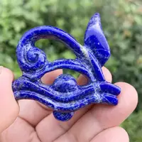 Natural Lapis Lazuli Eye Carving Mineral Statue Crystal Figurines Decor Crafts For Halloween Gifts 1PCS 6