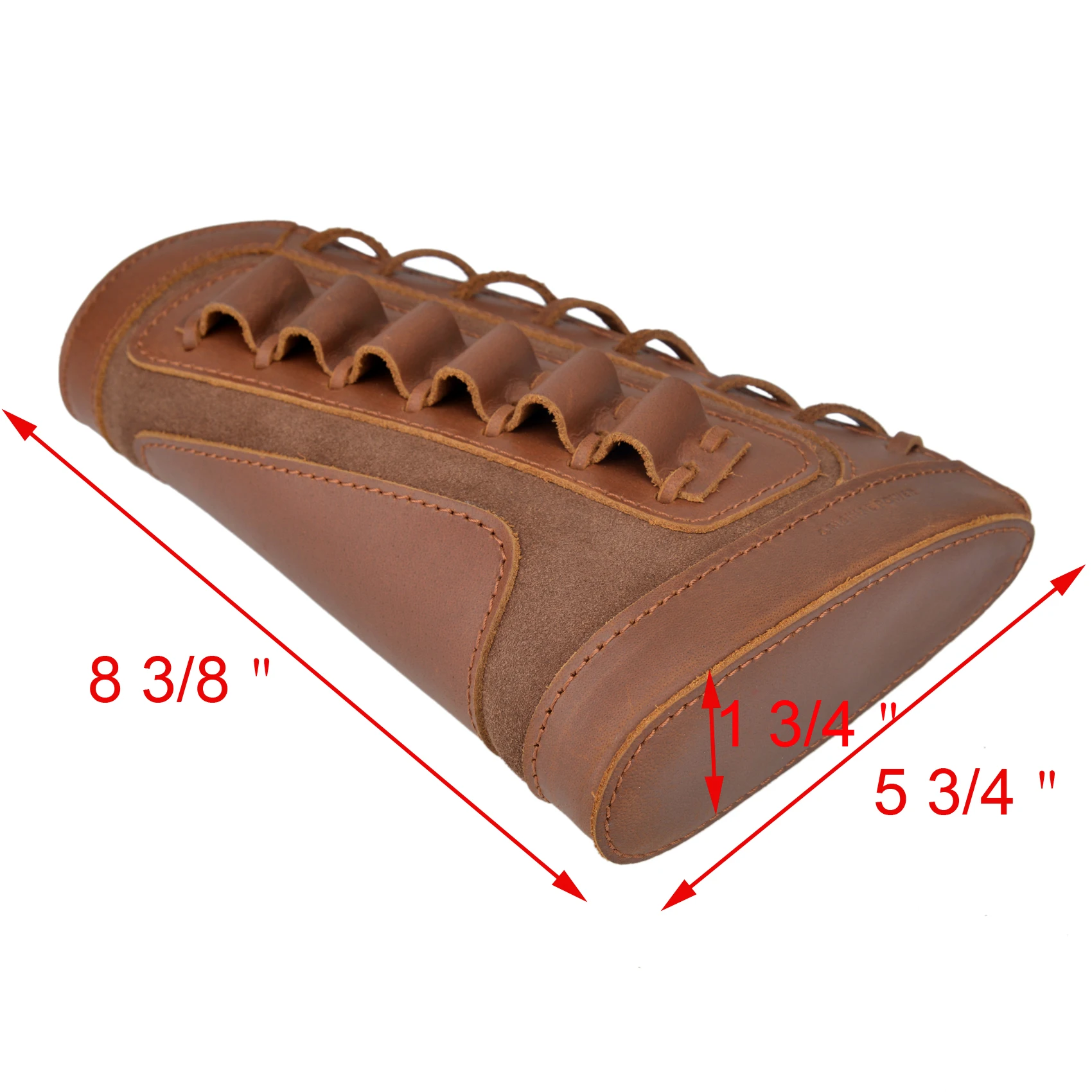 Leather Rifle Gun Buttstock Ammo Holder with Shell Slots For .357 .30-06 .30-30.45-70 .44-40 12GA