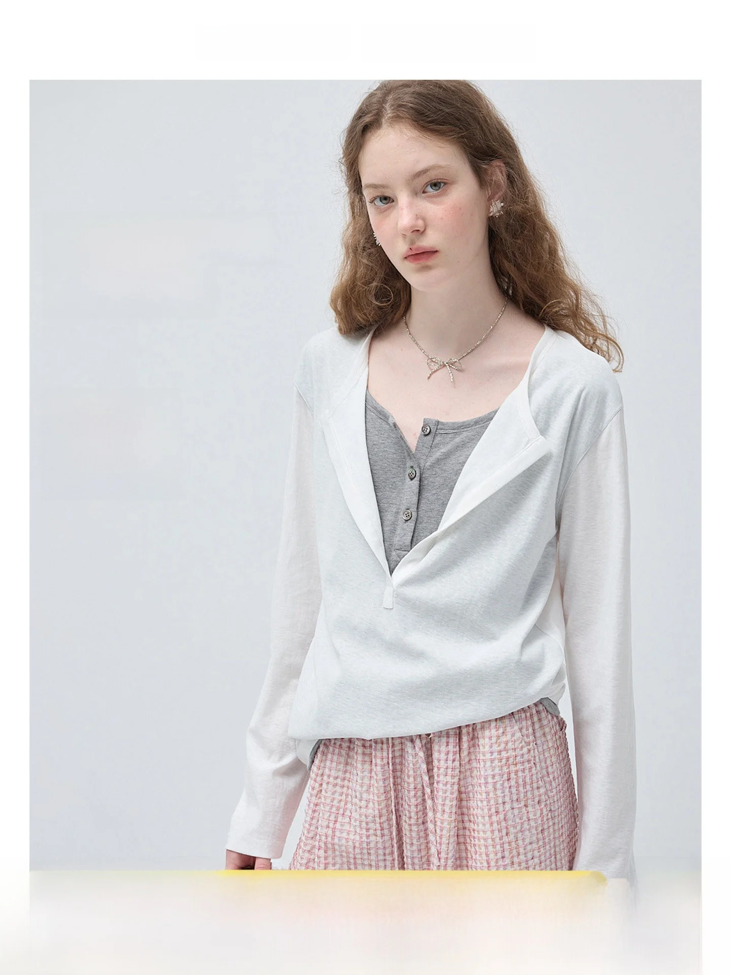 

Женская футболка больших размеров с длинным рукавом, цветными блоками, утягивающая, для весеннего повседневного образа, в корейском стиле, дышащая, приятная к телу