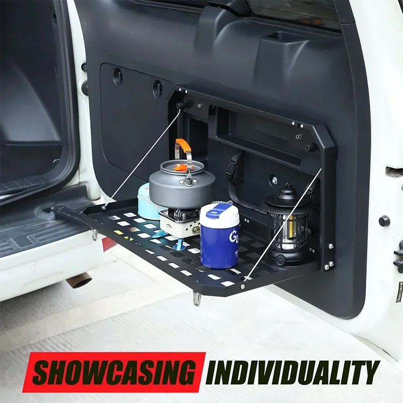 

1Pcs Car Rear Tail Door Racks Tailgate Table Foldable Storage Rack Luggage Shelf For Toyota Land Cruiser Prado 150 2010-2023